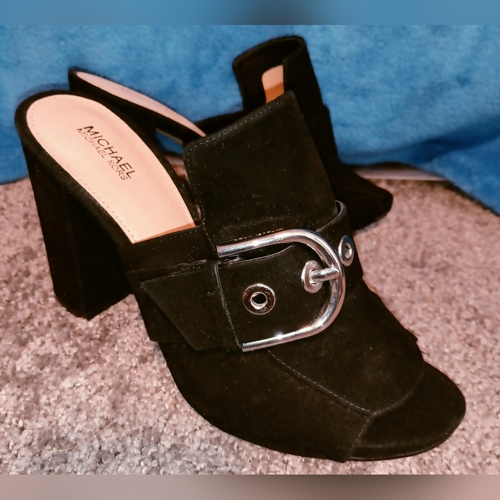 Michael Kors Leather Heeled Slip-on